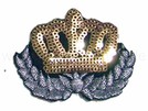 P-071 Aufnäher Patch Krone gold