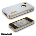 Schutzhülle für Apple IPhone 4/ 4s Star-Case® Jacket White-Orange