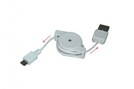 Datenkabel (USB) für micro USB aufrollbar white