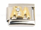 Italian Charm Glieder Armband Buchstaben "M"