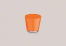 WINDLICHT DENVER GLAS ORANGE 7X7CM}