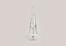 TANNENBAUM M.SILBERGLITTER GLAS 30X7CM}