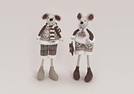 WINTER-MAUS STEHEND TEXT. 2-FACH SORT. 30CM