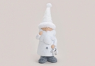 NIKOLAUS AUS TON M.TEXTILMUETZE WEISS 34CM