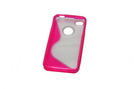 Backcover für Apple iPhone 4S transparent / pink