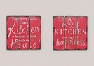 WANDBILD KITCHEN ROT HOLZ 2-F. SORT. 40X40CM