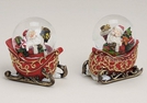 SCHNEEKUGEL NIKOLAUS A.SCHLITTEN POLY S.10CM