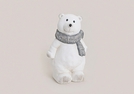 EISBAER AUS TON WEISS/GRAU 13X12X24CM