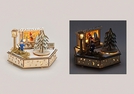 WINTERSZENE HOLZ MUSIK LED-BELEUCHT.20X17X13C