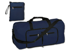 Faltbare Reisetasche aus Polyester 420D mit Schultergurt. 1 Hauptfach und 3 weitere Faecher.
