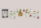 HAENGER-SET NIKOLAUS/SCHNEEM./BAER GLAS 3-TLG