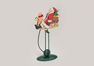 PENDELFIGUR NIKOLAUS IM SCHLITTEN METALL 34CM