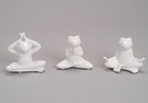FROSCH SITZEND WEISS KERAMIK SORT.11X10CM