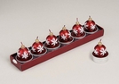 TEELICHT-SET WEIHNACHTSKUGELN 6TLG 3,5X5CM