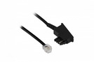 Telefonkabel TAE-F (St.) - RJ11 6P4C (St.) (Telekom) 6,0 m black