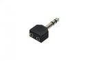 Adapter 1x Klinke (St.) (6.35) stereo - 2x Klinke (Bu.) (3.5) stereo black