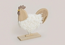 HAHN AUS HOLZ M.KUNSTFASER WEISS 24X6X26CM