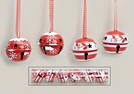 WEIHNACHTSGLOCKEN-SET 6TLG MET.SORT.7CM}