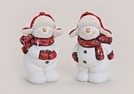 SCHNEEMANN WEISS/ROT KER./TEXTIL 2-F.S.21CM