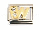 Italian Charm Glieder Armband Buchstaben "W"