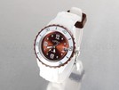 weiss mit braunem Ziffernblatt Viper Silikonuhr li