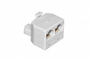 Adapter RJ45 8P8C (St.) - 2x RJ45 8P8C (Bu.) white