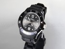 schwarz Viper 5 cm Silikonuhr oh. Datum