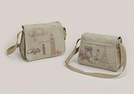 TASCHE LONDON/PARIS Z.UMH.LEINEN 35X14X25CM