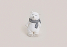 EISBAER AUS TON WEISS/GRAU 10X9X16CM