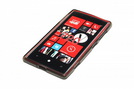 Silicon Case (Flex) für Nokia Lumia 720 transparent / black