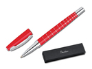 Rollerpen aus Metall in schwarzer Geschenkbox, blauschreibende Mine.