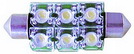 LED Soffittenlampe mit 6 weißen LEDs, 42mm