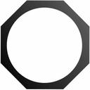 Filterrahmen PAR-46, 8-eckig, schwarz