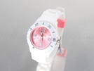 weiss mit rosa Ziffernblatt Viper Silikonuhr small
