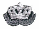 P-070 Aufnäher Patch Krone silber