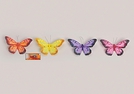 SCHMETTERLING M.KLAMMER HANDBEMALT 4-F.S.10CM