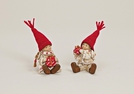 WINTERKIND SITZEND JUNGE/MAEDCHEN POLY S.7 CM