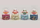 GLIMMERKUGEL EULE POLY/GLAS 4-F.S.9CM