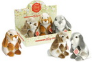 Plüsch-Hasen hockend 19 cm 6Stück im Display