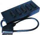 Scart-Stecker auf 5 Scart Buchsen voll beschaltet