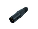 XLR-Stecker 110 Ohm, schwarz, 3-polig