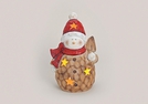 WINDLICHT SCHNEEMANN BRAUN POLY 42CM