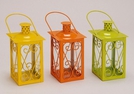 WINDLICHT LATERNE MET./GLAS SORT.9X9X19CM