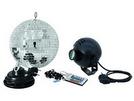 Spiegelkugelset 20cm mit LED-RGB-Spot IR