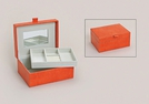 SCHMUCKK.ORANGE PAPP/KUNSTLEDER 21X16X10CM