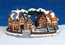 WINTERSZENE MIT BELEUCHTUNG POLY 30X16X14CM