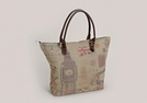 HANDTASCHE LONDON/PARIS LEINEN 50X13X37CM