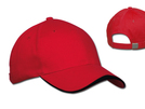 Baseballkappe aus Baumwolle mit Metallverschluss, 6 Segmente.