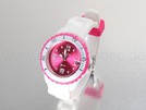 weiss mit fuchsia Ziffernblatt Viper Silikonuhr li