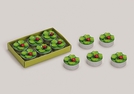 TEELICHT-SET 6TLG.KLEEBLATT 3X2CM